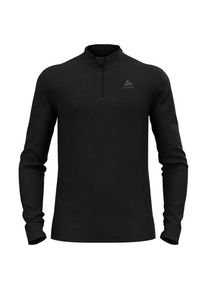 Odlo Baselayer Top Turtle Neck L/S Half Zip Merino 2 Merinounterwäsche Herren (Gr XL |schwarz)
