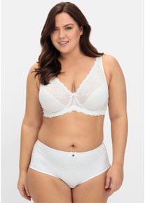 sheego Gro&szlig;e Gr&ouml;&szlig;en B&uuml;gel-BH mit Spitze, wei&szlig;, Gr&ouml;&szlig;e 100E - Damen