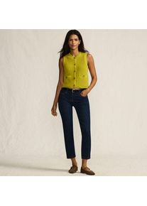 LANDS' END Slim Fit Jeans mit Biesennaht, Damen,  Blau, Baumwolle/Baumwoll-Mischung, by Lands' End