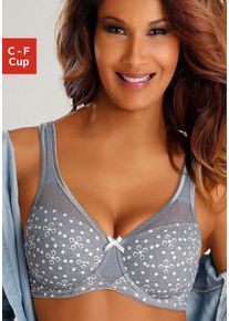 Nuance sheego Gro&szlig;e Gr&ouml;&szlig;en Minimizer-BH, grau-bedruckt, Gr&ouml;&szlig;e 85C - Damen