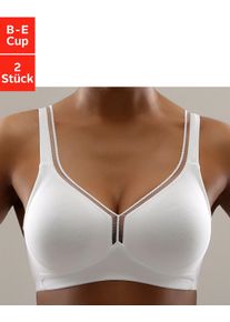 Petite Fleur sheego Gro&szlig;e Gr&ouml;&szlig;en T-Shirt-BH, 2xwei&szlig;, Gr&ouml;&szlig;e 85C - Damen