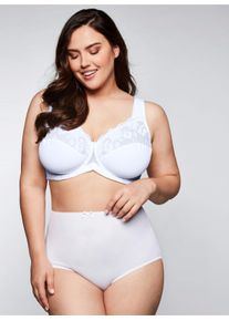 sheego Gro&szlig;e Gr&ouml;&szlig;en B&uuml;gel-BH mit leicht transparenter Spitze, wei&szlig;, Gr&ouml;&szlig;e 115C - Damen