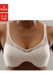 Petite Fleur sheego Gro&szlig;e Gr&ouml;&szlig;en Minimizer-BH, puder+schwarz, Gr&ouml;&szlig;e 80C - Damen