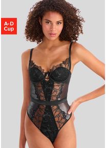Lascana Stringbody schwarz Gr. 70 Cup A für Damen. Mit Bügel