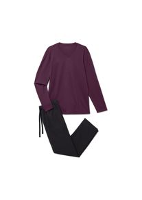 Tchibo - Pyjama-Set mit Flanellhose - Herren - Gr. M - bordeaux/gestreift