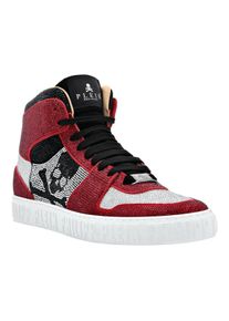 Philipp Plein Low-Top Sneaker - Hightop-Sneaker Notorious Mit Schmucksteinen - Gr. 39 (EU) - in Rot - f&uuml;r Damen