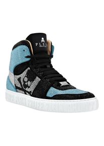 Philipp Plein Low-Top Sneaker - Hightop-Sneaker Notorious Mit Schmucksteinen - Gr. 36 (EU) - in Blau - f&uuml;r Damen