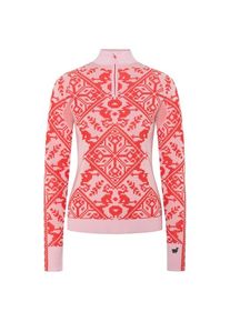 KARI TRAA Saga Half Zip Merinounterw&auml;sche Women (Gr S |rosa/rot)