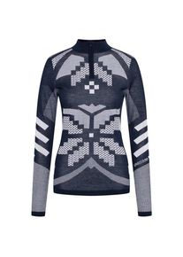 Merinounterwäsche KARI TRAA Faith Half Zip Damen (Gr XS |blau)