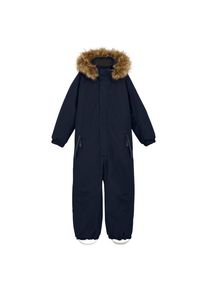 Color Kids Coverall with Fake Fur Overall Kinder Ski (Gr 134 |blau |wasserdicht)