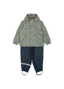 Mikk-line PU Rain Set with Fleece Suspension 104 Regenset Kinder (Gr 146 |bunt |wasserdicht)