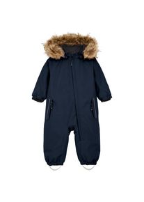 Color Kids Baby's Coverall with Fake Fur Overall Kinder Alltag (Gr 92 |blau |wasserdicht)
