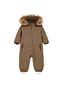 Color Kids Baby's Coverall with Fake Fur Overall Kinder (Gr&ouml;&szlig;e 104 |braun |wasserdicht)