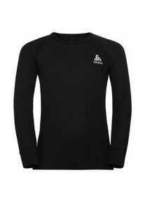 Odlo Base Layer Top Crew Neck L/S Active Warm Eco Kunstfaserunterwäsche Kinder (Gr 116 |schwarz)
