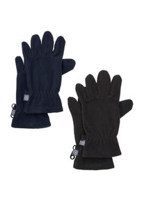 Color Kids Gloves Fleece 2 Pair Set Handschuhe Kids (Gr 4-6 Years |schwarz/blau)