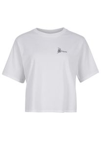 O`Neill T-Shirt O'Neill Global Fire Damen (Gr M |weiß/grau)