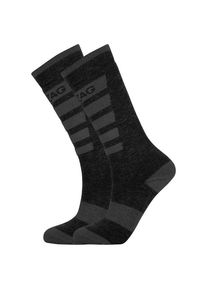Skisocken ZIG ZAG Znow Ski Sock 2-Pack Kinder (Gr 33-36 |schwarz)