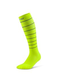 Kompressionssocken CEP Pro Run Reflective Tall 2.0 Herren (Gr V |grün)