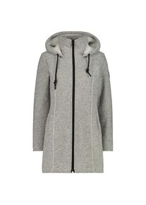 Fleecejacke CMP Parka Fix Hood Bonded Knitted w. Fur Damen (Gr 38 |grau)