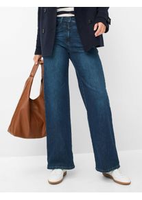 Raphaela by Brax Damen Palazzohose Style LAURA FLARED STONED USING & BUFFIES, denim blau, Gr. 50K