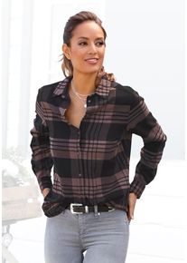 Lascana Hemdbluse mehrfarbig Gr. 34 für Damen. Mit ohne Ausschnitt. Figurumspielend. Nachhaltig.