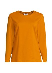 LANDS' END Lang&auml;rmeliges Supima-Shirt mit Rundausschnitt, Damen,  Gelb, by Lands' End