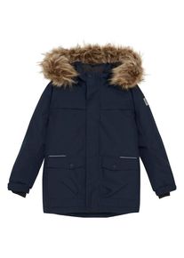 Color Kids Parka with Fake Fur Parka Kinder (Gr 116 |blau |wasserdicht)