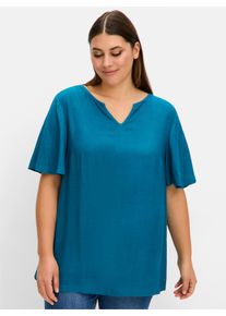 sheego Gro&szlig;e Gr&ouml;&szlig;en Tunika in leichter A-Linie, dunkelpetrol, Gr&ouml;&szlig;e 56 - Damen