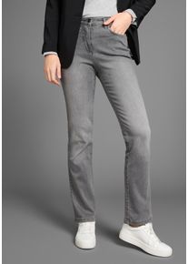 Gerade Jeans Arizona "Annett", Damen, Gr. 46, N-Gr, grau (grau used), Jeans, Obermaterial: 98% Baumwolle, 2% Elasthan, clean, Basic, normal lang, Jeans Gerade Jeans, bequeme Passform, 5-Pocket-Style, hohe Taille, Topseller