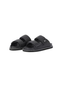 Patrizia Pepe Low-Top Sneaker - Geflochtene Sandalen aus Leder - Gr. 37 (EU) - in Schwarz - f&uuml;r Damen