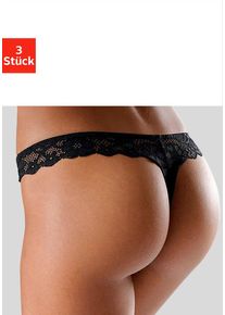 Petite Fleur String 2xweiß+1xschwarz Gr. 32/34 für Damen
