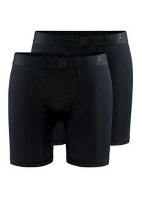 Craft Core Dry Boxer 6-Inch 2-Pack Kunstfaserunterwäsche Herren (Gr XXL |schwarz)