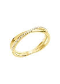 Celesta Silber Ring Silber 925 vergoldet mit weißen Zirkonia-Steinen