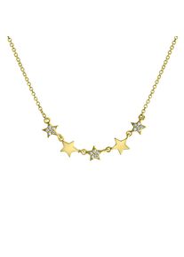 Celesta Silber Halskette 925 Silber vergoldet Sterne Zirkonia