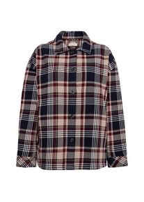 KnowledgeCotton Apparel Heavy Flannel Check Bluse Damen (Gr XL |grau)