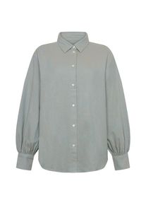 KnowledgeCotton Apparel Fisbone Flanel Bluse Damen (Gr L |grau)