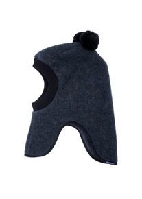 MaxiMo Mini-Schlupfm&uuml;tze mit Wollfleece und Pompons Sturmhaube Kinder Alltag (Gr 49-51 cm |blau)