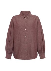 Bluse KnowledgeCotton Apparel Fisbone Flanel Damen (Gr XL |braun)