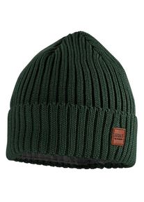 Mütze MaxiMo Mütze mit Rippe Umschlagrand mit Futter Kinder (Gr 51-53 cm |grün)