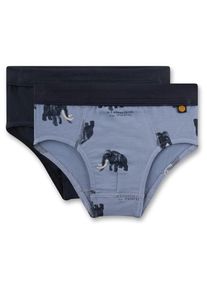 Sanetta DP Brief 337074 +337075 Unterhose Kinder (Gr 140 |grau/blau)