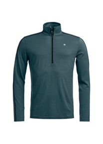 Merinounterw&auml;sche Ortovox 185 Rock'N'Wool Zip Neck Herren (Gr S |blau)