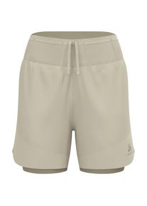 Odlo X-Alp Trail 5 2-In-1 Short Laufshorts Damen (Gr L |beige/grau)