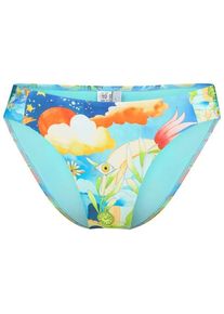 Seafolly Aquarius High Leg Ruched Side Pant Bikini-Bottom Damen (Gr 34 |bunt)