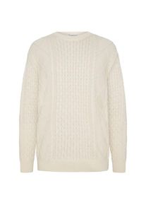 KnowledgeCotton Apparel Cotton Cable Crew Neck Wollpullover Herren (Gr XL |beige)