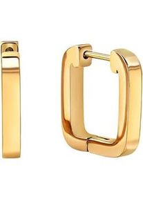 Paar Creolen Firetti "Schmuck Geschenk Ohrschmuck Ohrringe", gold (gelbgoldfarben), Ohrringe, Damen, Edelstahl