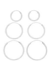 Creolen-Set Firetti "Multipack Schmuck Geschenk Silber 925 Ohrschmuck Creolenset", silber (silberfarben), Ohrringe, Damen, Silber 925 (Sterlingsilber)