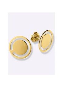 Paar Ohrstecker Lady, gold (gelbgold 375), Ohrringe, Damen, Metall