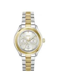 Multifunktionsuhr BOSS "LIDA", silber (silberfarben, goldfarben), Armbanduhren, Damen, Quarzuhr, Damenuhr, Armbanduhr, Datum, Edelstahlarmband