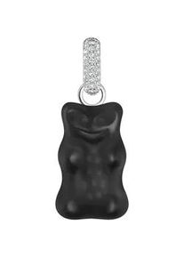 Kettenanh&auml;nger Thomas Sabo "Thomas Sabo x HARIBO Schmuck: Gro&szlig;er Anh&auml;nger Goldb&auml;r", wei&szlig; (silberfarben, schwarz, kristallwei&szlig;, schwarz, kristallwei&szlig;), Schmuckanh&auml;nger, Damen, Silber 925 (recycelt), 4,05 g, Kettenanh&auml;nger, mit Kristallglas, Zirkonia (synth.)