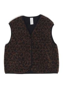Mazine Printed Sherpa Vest Fleeceweste Damen (Gr L |schwarz)